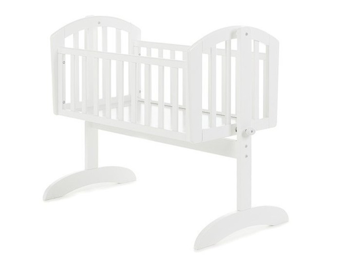 Obaby Sophie Swinging Crib - White | Baby Snooze