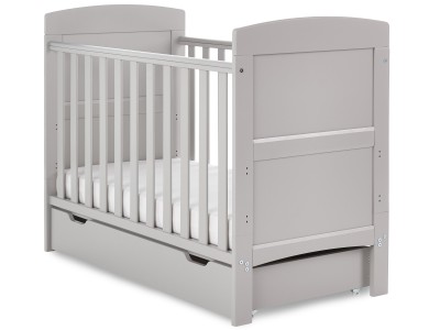 Obaby Grace Mini Cot Bed - Warm Grey | Baby Snooze