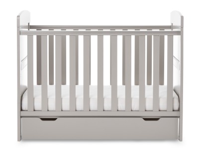 Obaby Grace Mini Cot Bed - Warm Grey | Baby Snooze