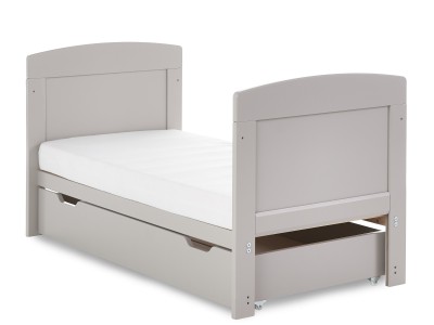 Obaby Grace Mini Cot Bed - Warm Grey | Baby Snooze
