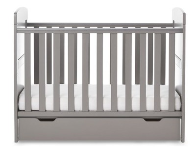 Obaby Grace Mini Cot Bed - Taupe Grey | Baby Snooze