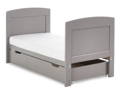 Obaby Grace Mini Cot Bed - Taupe Grey | Baby Snooze