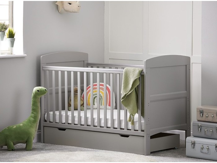Obaby Grace Cot Bed - Warm Grey | Baby Snooze