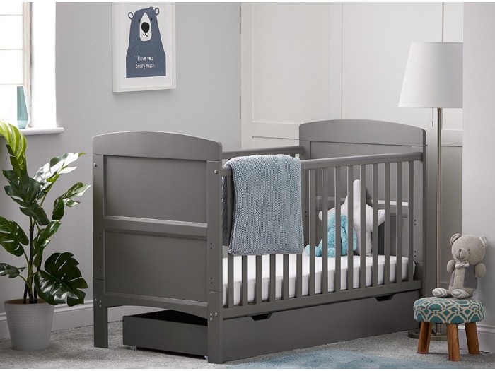 Obaby Grace Cot Bed - Taupe Grey | Baby Snooze