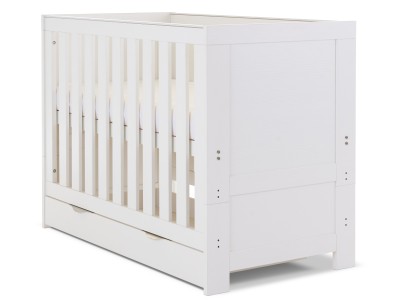 Obaby Nika Mini Cot Bed - White Wash | Baby Snooze