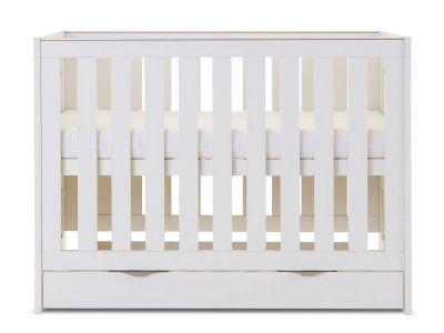 Obaby Nika Mini Cot Bed - White Wash | Baby Snooze