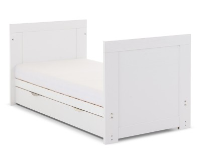 Obaby Nika Mini Cot Bed - White Wash | Baby Snooze