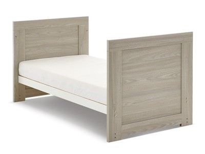 Obaby Nika Mini Cot Bed - Grey Wash & White | Baby Snooze