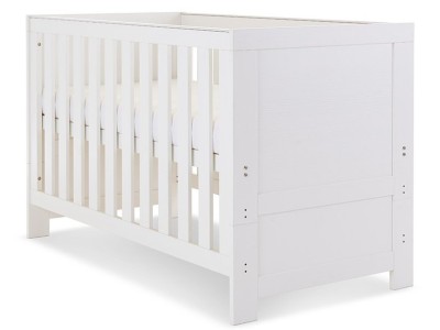 Obaby Nika Cot Bed - White Wash | Baby Snooze