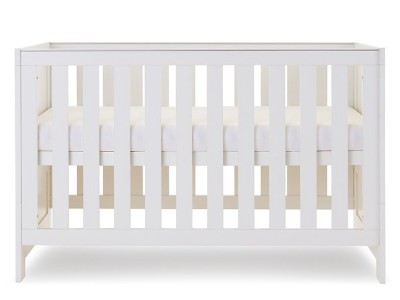 Obaby Nika Cot Bed - White Wash | Baby Snooze