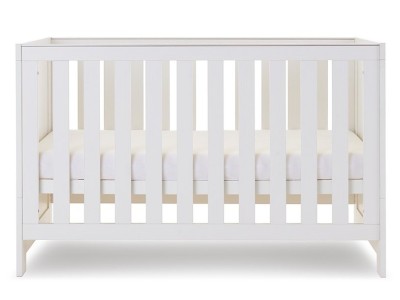 Obaby Nika Cot Bed - White Wash | Baby Snooze