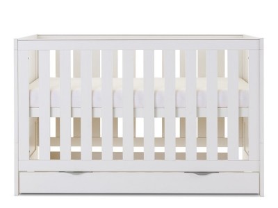 Obaby Nika Cot Bed - White Wash | Baby Snooze