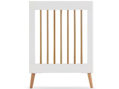 Obaby Maya Mini Cot Bed - White with Natural | Baby Snooze