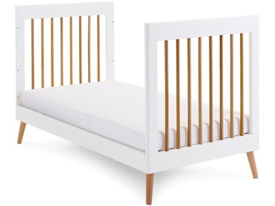 Obaby Maya Cot Bed - White with Natural | Baby Snooze
