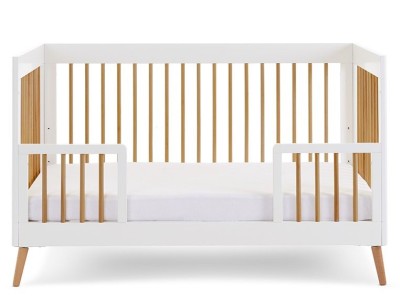 Obaby Maya Cot Bed - White with Natural | Baby Snooze