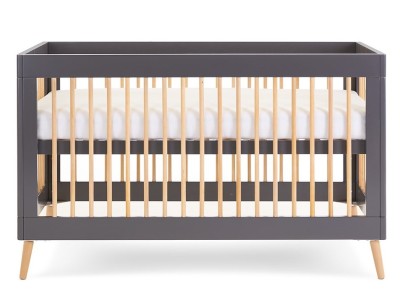 Obaby Maya Cot Bed - Slate with Natural | Baby Snooze
