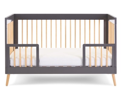 Obaby Maya Cot Bed - Slate with Natural | Baby Snooze