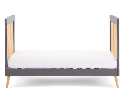 Obaby Maya Cot Bed - Slate with Natural | Baby Snooze