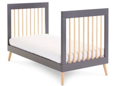 Obaby Maya Cot Bed - Slate with Natural | Baby Snooze