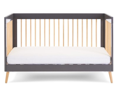 Obaby Maya Cot Bed - Slate with Natural | Baby Snooze