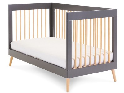 Obaby Maya Cot Bed - Slate with Natural | Baby Snooze