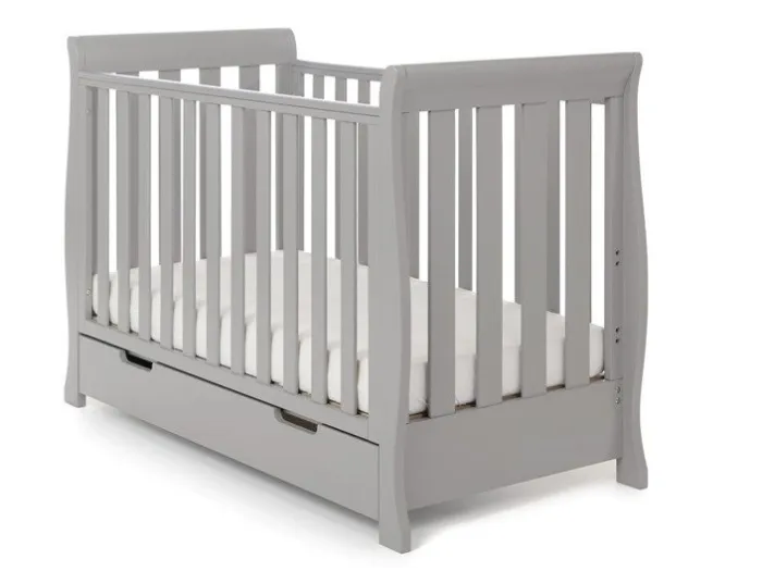 Obaby Stamford Mini Cot Bed - Warm Grey