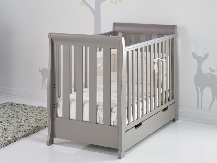 Obaby Stamford Mini Cot Bed - Taupe Grey | Baby Snooze