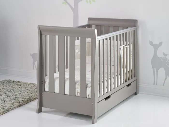 Obaby Stamford Mini Cot Bed - Taupe Grey