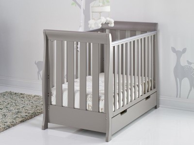Obaby Stamford Mini Cot Bed - Taupe Grey | Baby Snooze
