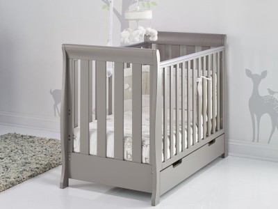 Obaby Stamford Mini Cot Bed - Taupe Grey | Baby Snooze