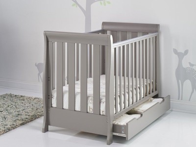 Obaby Stamford Mini Cot Bed - Taupe Grey | Baby Snooze