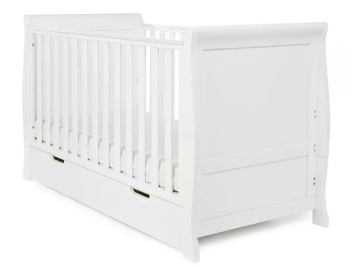 Obaby Stamford Classic Cot Bed - White | Baby Snooze