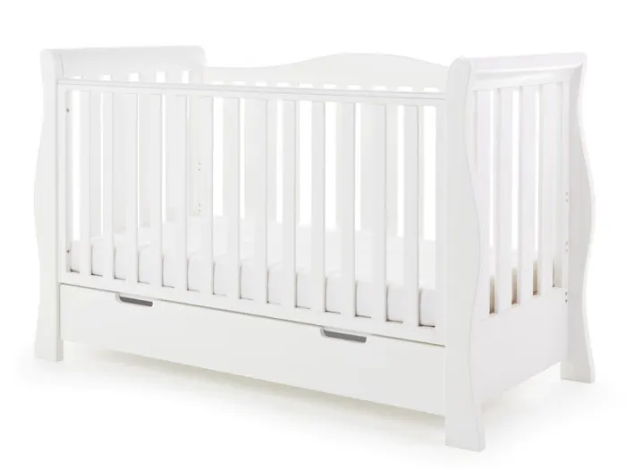 Obaby Stamford Luxe Cot Bed - White