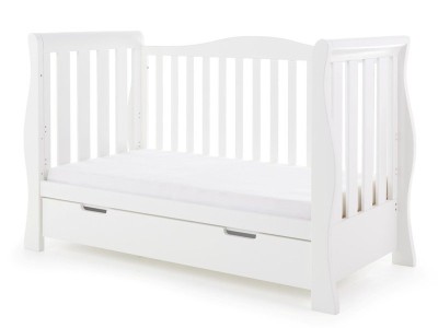 Obaby Stamford Luxe Cot Bed - White | Baby Snooze