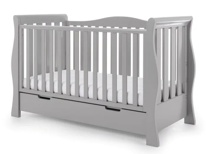 Obaby Stamford Luxe Cot Bed - Warm Grey | Baby Snooze