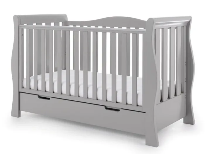 Obaby Stamford Luxe Cot Bed - Warm Grey