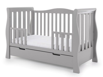 Obaby Stamford Luxe Cot Bed - Warm Grey | Baby Snooze