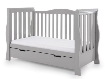 Obaby Stamford Luxe Cot Bed - Warm Grey | Baby Snooze