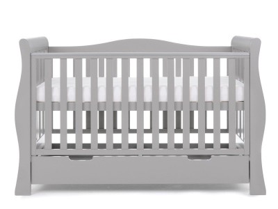 Obaby Stamford Luxe Cot Bed - Warm Grey | Baby Snooze