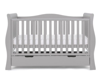 Obaby Stamford Luxe Cot Bed - Warm Grey | Baby Snooze