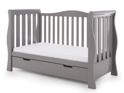 Obaby Stamford Luxe Cot Bed - Taupe Grey | Baby Snooze