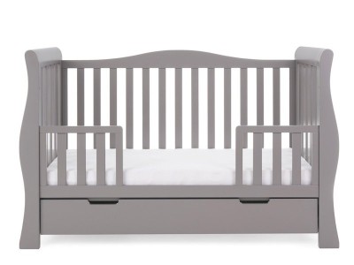 Obaby Stamford Luxe Cot Bed - Taupe Grey | Baby Snooze