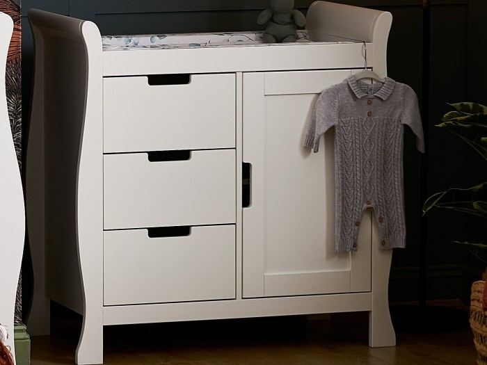 Obaby Stamford Closed Changing Unit - White | Baby Snooze