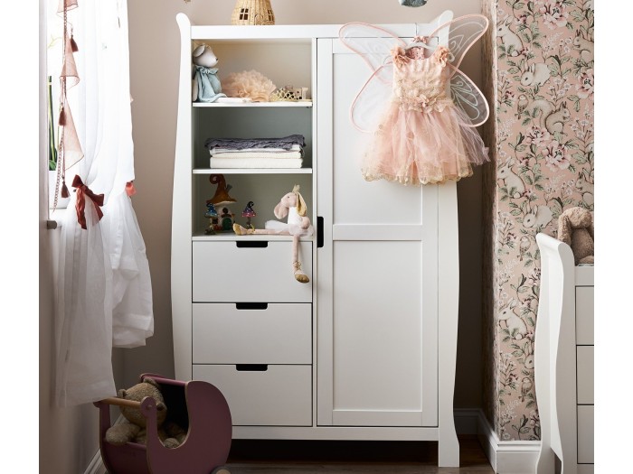 Obaby Stamford Double Wardrobe - White | Baby Snooze