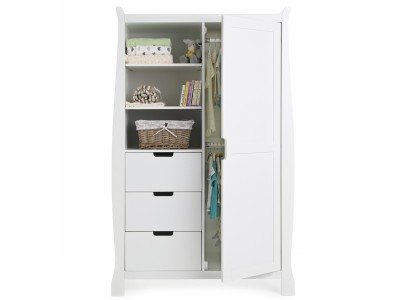 Obaby Stamford Double Wardrobe - White | Baby Snooze