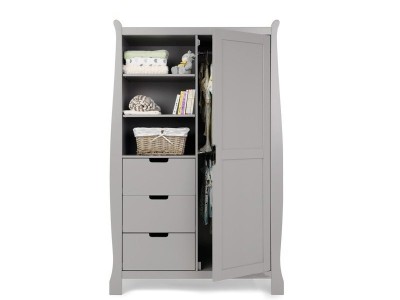 Obaby Stamford Double Wardrobe - Warm Grey | Baby Snooze