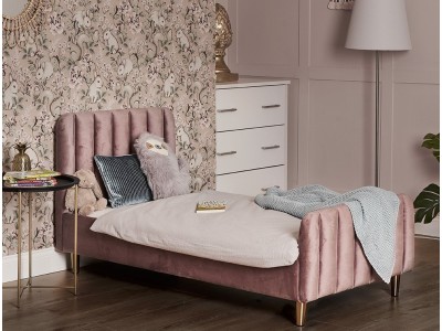 Obaby Gatsby Velvet Toddler Bed - Velvet Pink | Baby Snooze