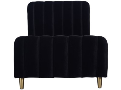 Obaby Gatsby Velvet Toddler Bed - Velvet Black | Baby Snooze