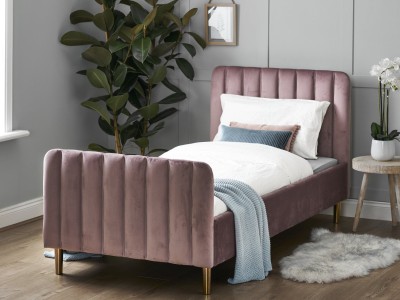 Obaby Gatsby Velvet Single Bed - Velvet Pink | Baby Snooze