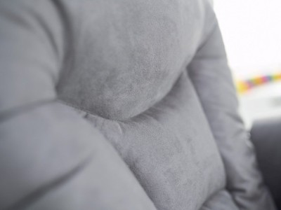 Obaby Reclining Glider Chair And Stool in White with Grey Cushion